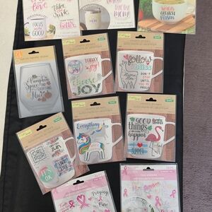 Assortment Of Heat Transfer Iron On Decals And Sticker Decals